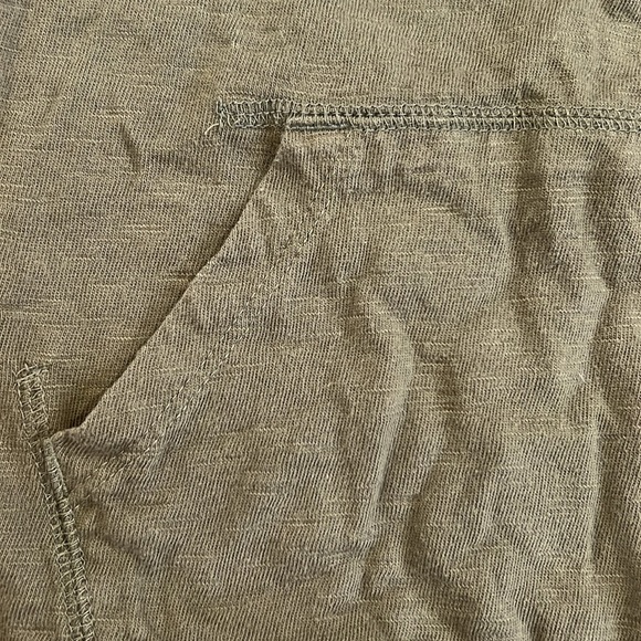 Gap Boys Olive Green Striped Light Weight Hoodie - Picture 4 of 10